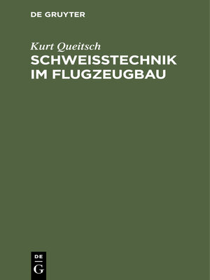cover image of Schweißtechnik im Flugzeugbau